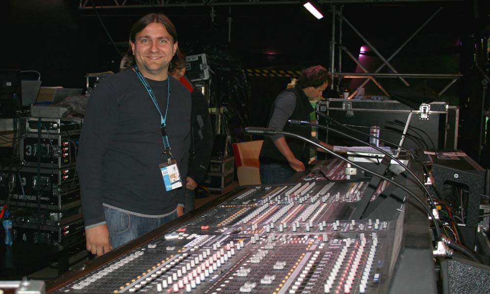 Łukasz Błasiński - realizator FOH - Sopot Festival 2007